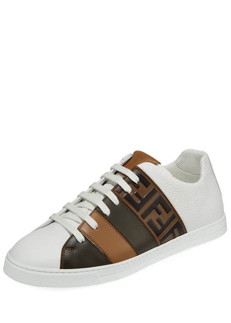 fendi mania ff leather low top|Men's Luxury Sneakers & Low.